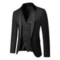 Men's Classic Blazer Regular Slim Fit Solid Colored Dark Gray Black Burgundy Dark Blue 2024