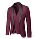 Men's Classic Blazer Regular Slim Fit Solid Colored Dark Gray Black Burgundy Dark Blue 2024