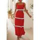 Women's Two Piece Dress Set Casual Dress Skirt Set Print Dress Outdoor Date Fashion Modern Print Long Dress Maxi Dress Strap Sleeveless Stripe Regular Fit Black White Red Summer S M L XL