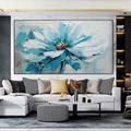 Abstract Flower Art oil painting hand painted Flower Blue Flower Oil Painting Art For living room bedroom artwork blue flower oil painting