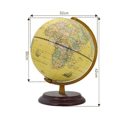 Antique Globe Dia - Mini Globe - Modern Map in Antique Color - English Map - Educational/Geographic