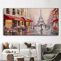 Hand painted Canvas Wall Art Nordic Abstract Modern Colorful Paris Canvas Wall Art Picture Oil Painting Living Room Home Decor (No Framed)