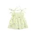 Seyurigaoka Baby Slip Dress Floral Lacing Spaghetti Strap Layered Braces Skirt