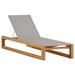 Summer Classics Bali 81.9" Long Reclining Teak Single Chaise w/ Cushions Wood/Solid Wood in Brown | Outdoor Furniture | Wayfair