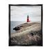 Stupell Industries Red Lighthouse Landscape by Ray Powers Floater Frame Print on Canvas in Gray | 30" H x 24" W | Wayfair bb-433_ffb_24x30