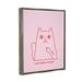 Stupell Industries Do What I Want Cat Framed On Canvas by LulusimonSTUDIO Print Canvas in Pink | 21 H x 17 W x 1.7 D in | Wayfair bb-570_ffl_16x20