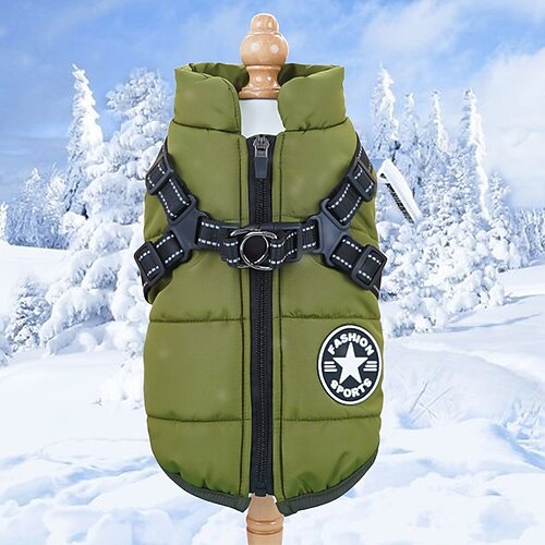Cane Gatto Cappotto Giacca Gilet Giacca Imbottita Scaldatesta Tempo libero Impermeabile Antivento Caldo Morbido Lavabile Natale Halloween Capodanno Birra Oktoberfest San Valentino All'aperto Sportivo