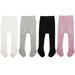 Zando 4 Pairs Cotton Toddler Girls Tights 2t-3t Cable Stockings for Toddler Girls Pantyhose Knit Footed Leggings for Babies 1-2T