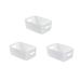 KIHOUT Reduce 3PCS Plastic Storage Basket Cosmetic Storage Basket Sundries Snack Storage Box