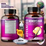 Hair Growth Vitamins for Women - Hair Supplement for Women with DHT Blockers Biotin and Saw Palmetto. Fuller thicker longer hair.