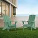 Highland Dunes Adirondack Chairs Weather Resistant Set Of 2 Plastic/Resin in Green | 36.2 H x 21.5 W x 31.9 D in | Wayfair