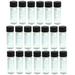 20pcs 4ml Screw Neck Chromatography Vial with Black Solid Lid and Septa with Scale Reagent Serum Storage Bottle Sample Bottles Glass Bottles