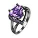 Awdenio Sale Ring Fashion Color Big Zircon Heart Shaped Copper Ring Size 6-10