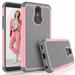 LG Q7 Case LG Q7 Plus/LG Q7+ Case for Girls [Tmajor] Shock Absorbing [Baby Pink] Rubber Silicone & Plastic Scratch Resistant Rugged Bumper Grip Cute Sturdy Hard Phone Cases Cover