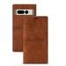 YZBI Phone Back Cover Compatible With Google Phone Case Flip Wallet Leather Cover Kickstand Phone Case Multi-Function Magnetic Suction Strong Closure Protective Phone Case-Brown