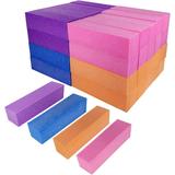 40 Pcs Nail Buffer Block for Acrylic and Natural Nails 4 Sided Sanding Buffers for Gel Nails Fingernail Shine Buffing Filer Set Professional Manicure Polisher Buffer Bulk Medium Grit (Multi-Color)