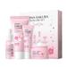 Crazyview Sakura Skin Care Set Japan Sakura Face Care Set of 6 Containing Deep Cleansing Facial Cleanser+Hydrating Facial Cream +Skin Refining Facial Serum+Firming Eye Cream Smoothing Fine Lines