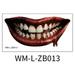 Deagia Home Decor Clearance New Halloween Prank Makeup Temporary Halloween Clown Horror Mouth Stickers Removable and Realistic Temporary Kit Halloween Makeup Props Bathroom Accessories