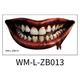 Deagia Home Decor Clearance New Halloween Prank Makeup Temporary Halloween Clown Horror Mouth Stickers Removable and Realistic Temporary Kit Halloween Makeup Props Bathroom Accessories