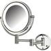 FJU Wall-Mounted Makeup Mirror with - Direct-Wired Lighted Makeup Mirror with 8X Magnification & Chrome Finish - Model HL88CLD