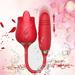 2024 Quiet Rose Vibrator Flower Ball with 10 Gears USB Rechargeable Rose Toy for Women Red