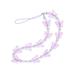 Phones Purses Lanyard Beaded Strap Mobile Case Chain Decorative Bracelet Wristband Purple Resin Girl