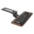 YhbSmt Adjustable Computer Keyboard and Mouse Platform Tray Ergonomic Under Table Desk Mount Drawer Underdesk Shelf Dark Wood Top Black Frame MOUNT-KB03D