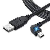 GPS Charger Cable Mini USB 6.6ft Universal GPS Charging Cord with Voltage Regulator Module 90 Degree Angle Mini USB Power Wire for Garmin GPS Navigator Drive 51 65 Nuvi 50lm 2555lmt 2595lmt