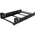 3U Universal Server Rack Rails - TAA Compliant Fixed Mounting Rails - 19 Adjustable Depth Rack Mount Rails (UNIRAILS3U) Black