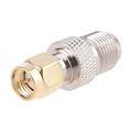 SMA Female To Type F Female Plug Straight RF Coaxial Adapter Connector Converter