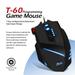 HERESOM Computer Mouse for ZELOTES T-60 7200 DPI 7 Button USB LED Color Cable Gaming Mouse And Mice