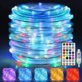 Stiwee 33ft/10m 100 LED String Lights Outdoor USB Plug In Waterproof 16 Colors Changing 12 Modes String Light With Remote