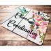 Chaos Coordinator Hummingbird Mouse Pad Funny Quote On Faux Wood Floral Mousepad Desk Accessories Decor For Women