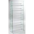 FJU Glass Multimedia CD/DVD Rack Clear/Silver