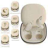 Sleep Earbuds Quiet-Comfort Invisible Earbuds Bluetooth-Compatible 5.3 Noise Cancelling Soft Tiny Ear Buds In-Ear Sleep Headphones for Side Sleepers (Beige)