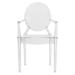 Orren Ellis Hudman King Louis Back Stacking Arm Chair Dining Chair Plastic/Acrylic | 36 H x 22 W x 21 D in | Wayfair