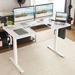 Inbox Zero Marily Height Adjustable Rectangle Standing Desk Wood/Metal in White | 47.24 W x 23.62 D in | Wayfair C14AF510418A4FF996083EE3913EF89A