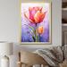 Winston Porter Purple Tulip Liquid Drip Dream On Canvas Print Plastic in Orange/Red | 44 H x 34 W x 1.5 D in | Wayfair