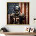 Ebern Designs Patriot USA Football Player On Canvas Print Canvas, Cotton in Brown | 16 H x 16 W x 1 D in | Wayfair 78A12376B7C142539E11990A93171F5B