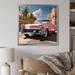 Williston Forge Classic Retro Vintage Pink Car On Canvas Print Canvas, Cotton in White | 36 H x 36 W x 1.5 D in | Wayfair