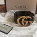 Gucci Accessories | 1” Black Leather Gucci Belt With Brass Double G Buckle | Color: Black | Size: Os