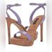 Nine West Shoes | Nine West Women's Gracey Lilac Patent Cork Platform Stiletto Heels Size 11 New | Color: Red | Size: 11
