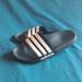 Adidas Shoes | Men's Size 11 Adidas Adilette Cloud Foam Slide Sandals | Color: Black/White | Size: 11