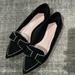 Kate Spade Shoes | Kate Spade Be Dazzled Flats Bow Suede Black 8.5 | Color: Black | Size: 8.5