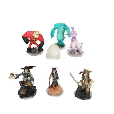 Disney Video Games & Consoles | Disney Infinity Lot Of 7 The Incredibles, Monster Inc Sully, Jack Sparrow | Color: Red | Size: Os