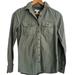 J. Crew Tops | J. Crew Utility Camp Shirt 00 Button Up Green Women's J.Crew | Color: Green | Size: 00