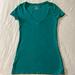 American Eagle Outfitters Tops | American Eagle Outfitters Green V-Neck Cap Sleeve Tee, Small. | Color: Green | Size: S