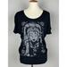 Disney Tops | Disney Beauty And The Beast Belle Dolman Sleeve T-Shirt Womens Sz M Banded Waist | Color: Black/Silver | Size: M