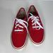 Levi's Shoes | Levi's Red Canvas Sneakers Size 5 | Color: Red/White | Size: 5