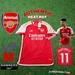 Adidas Shirts | Adidas Arsenal Fc Gabriel Martinelli #11 2023/2024 Authentic Home Jersey Size M | Color: Red | Size: M